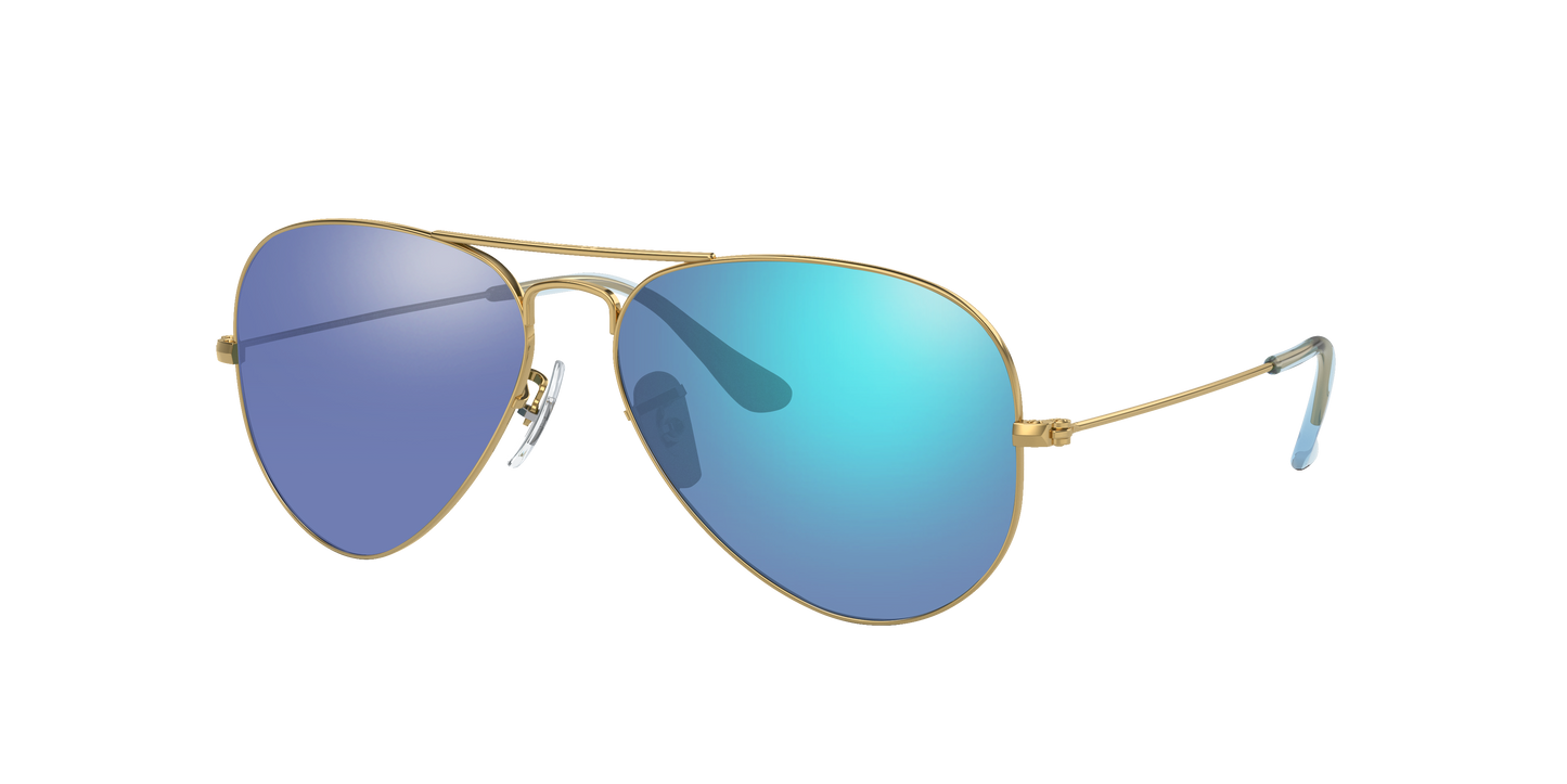 Gold, Blue-Mirrored, Sunberryrx