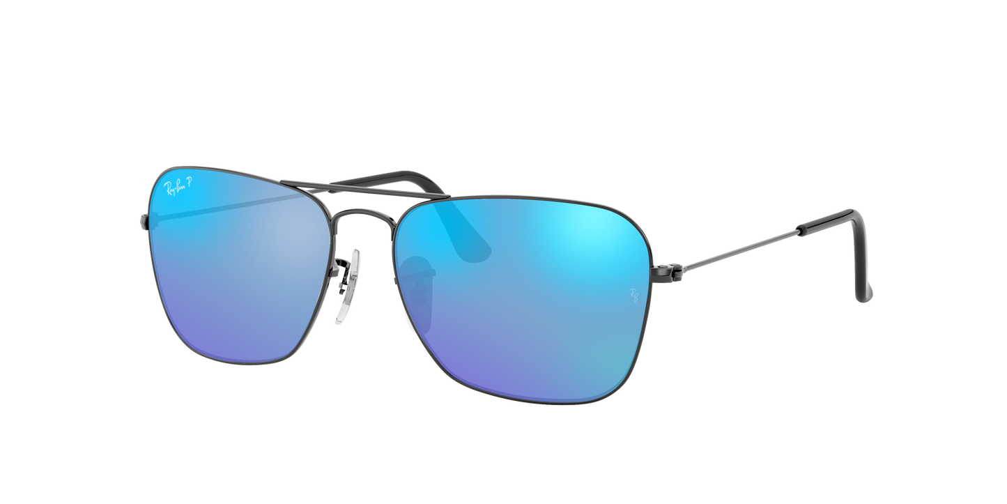 Gunmetal, Mirrored Blue-Polarized, Rayban