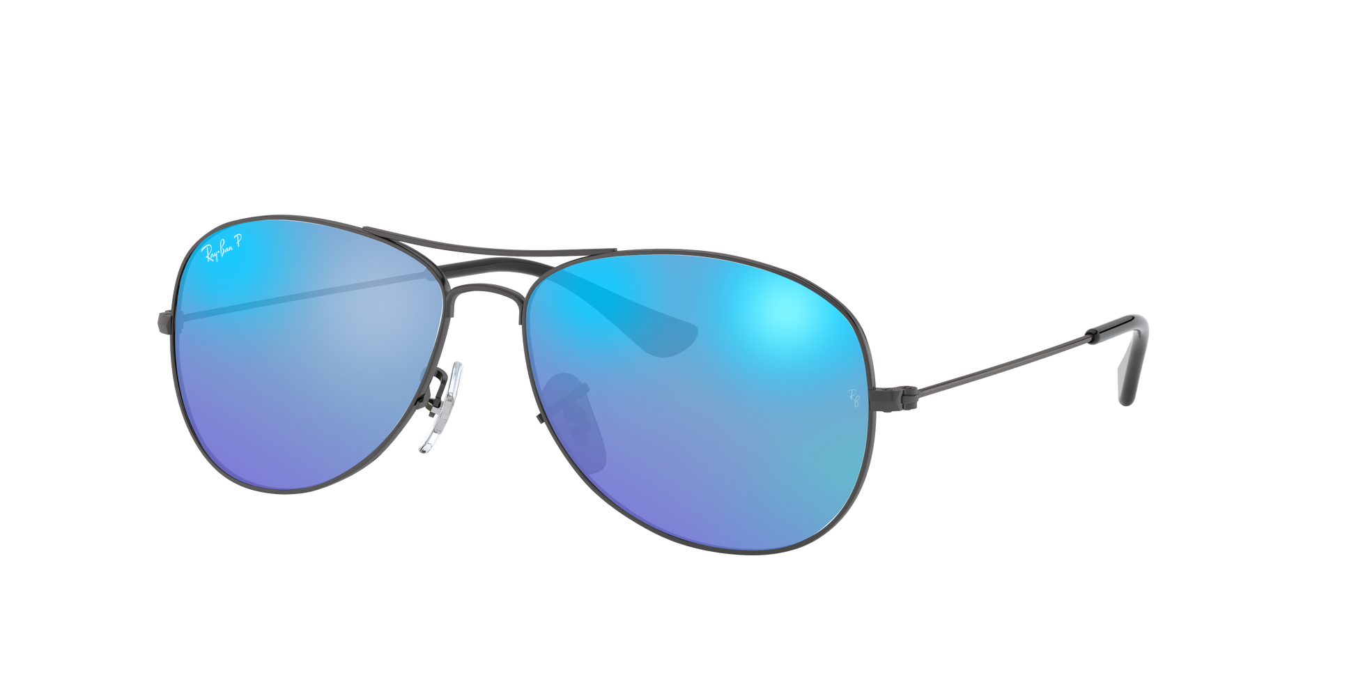 Gunmetal, Mirrored Blue-Polarized, Rayban