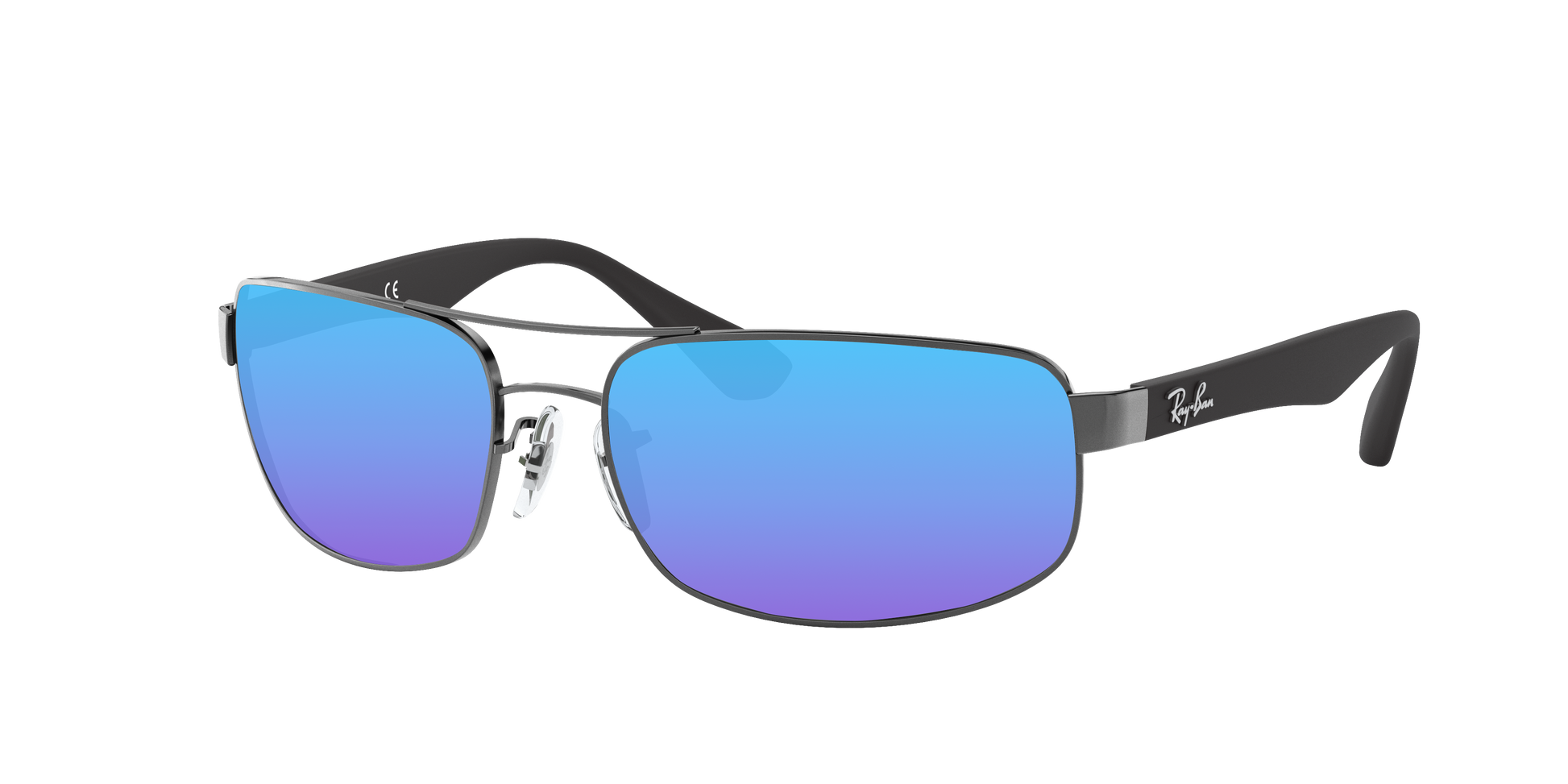 GUNMETAL, Blue-Mirrored, Sunberryrx