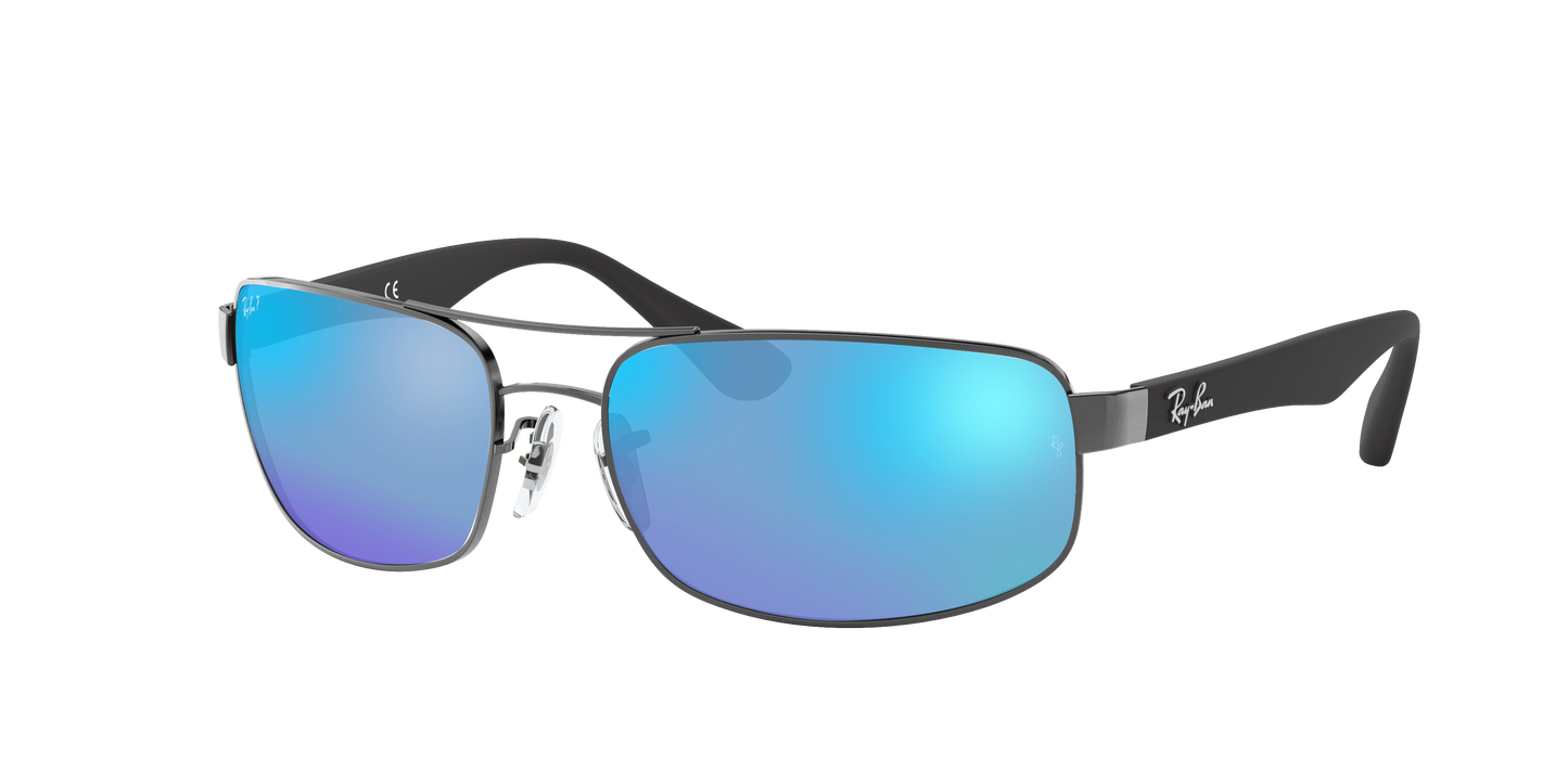 Gunmetal, Mirrored Blue-Polarized, Rayban