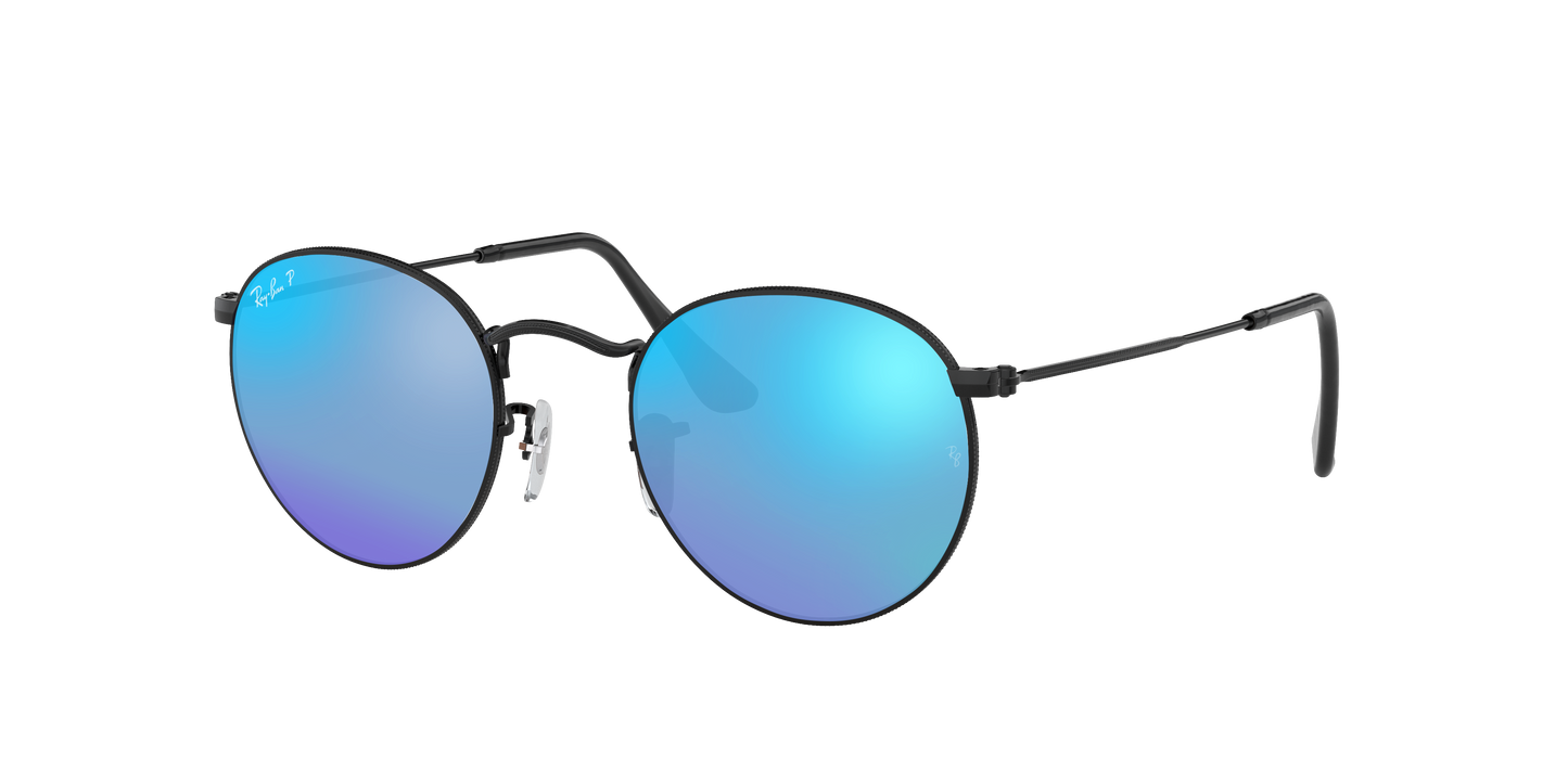 Black, Mirrored Blue-Polarized, Rayban
