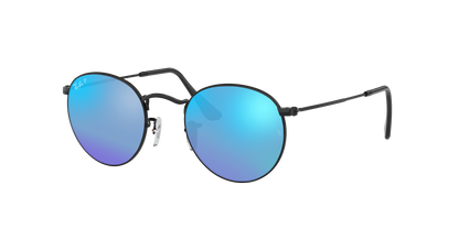 Black, Mirrored Blue-Polarized, Rayban