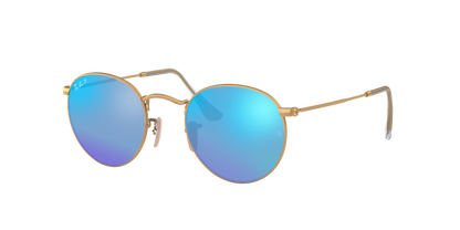 Gold, Mirrored Blue-Polarized, Rayban