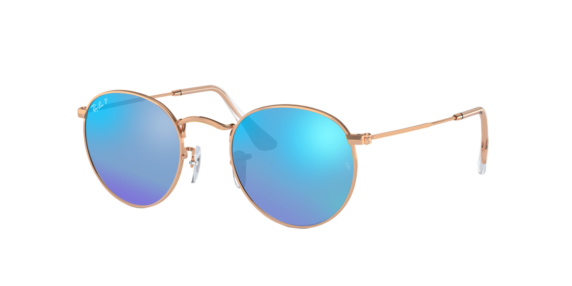 ROSEGOLD, Mirrored Blue-Polarized, Rayban