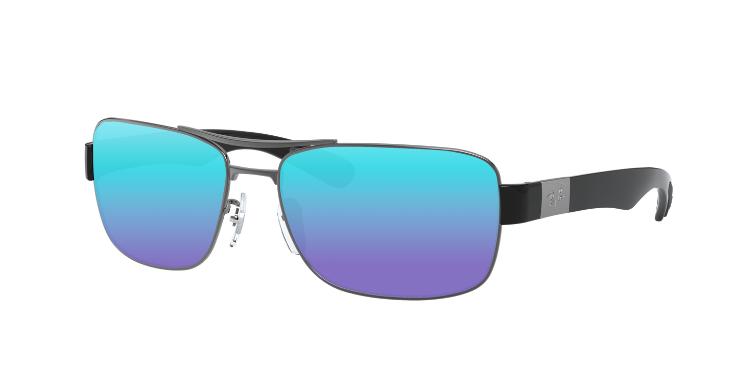 GUNMETAL, Blue-Mirrored, Sunberryrx