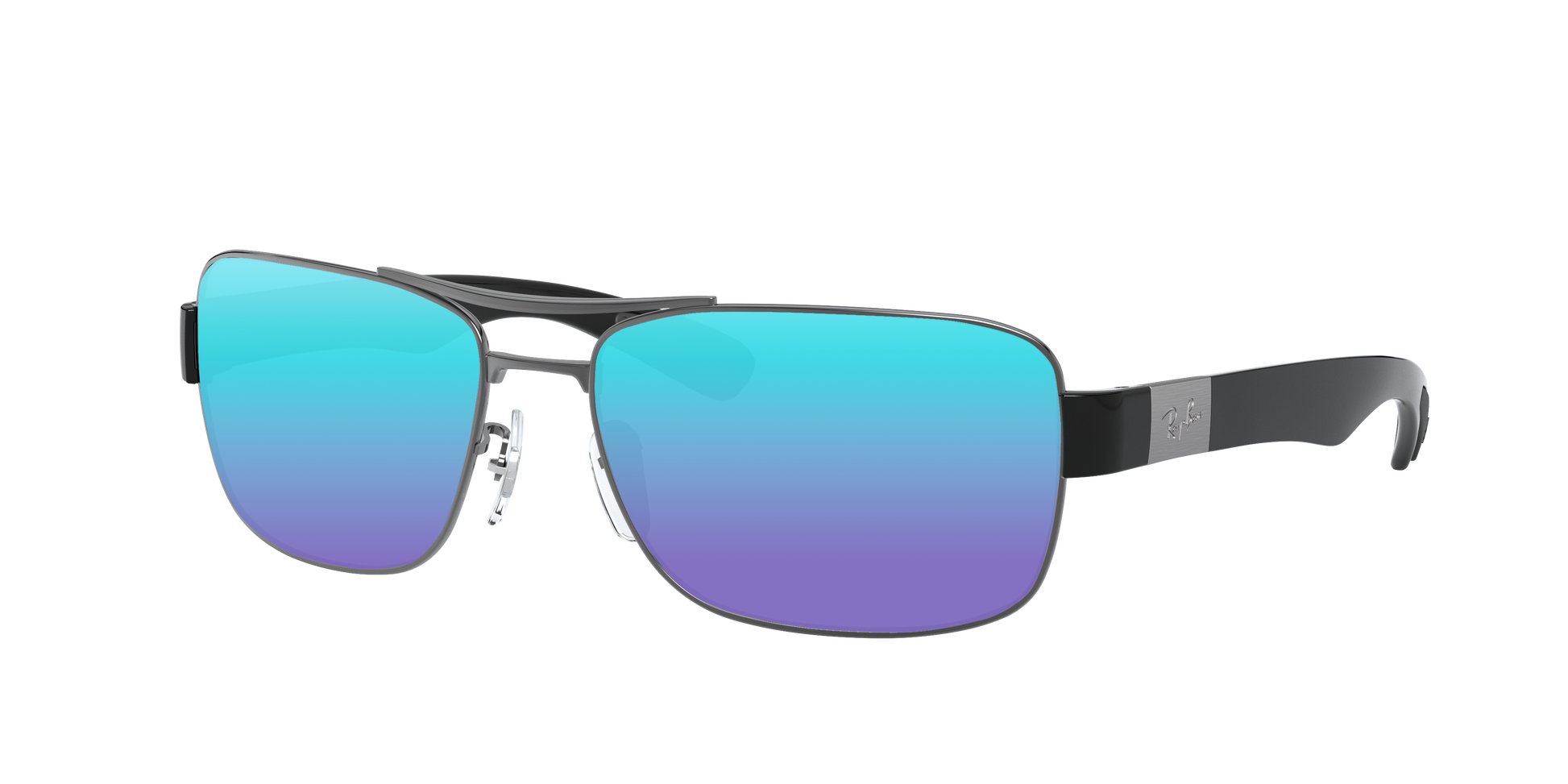 GUNMETAL, Blue-Mirrored, Sunberryrx
