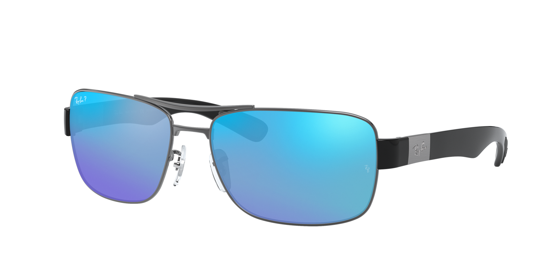 Gunmetal, Mirrored Blue-Polarized, Rayban