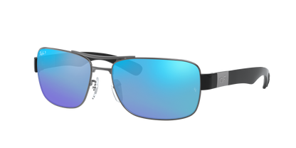 Gunmetal, Mirrored Blue-Polarized, Rayban
