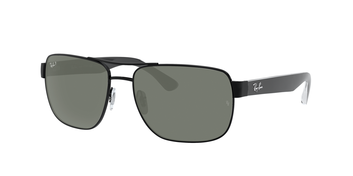 Black, Green-Polarized, Rayban