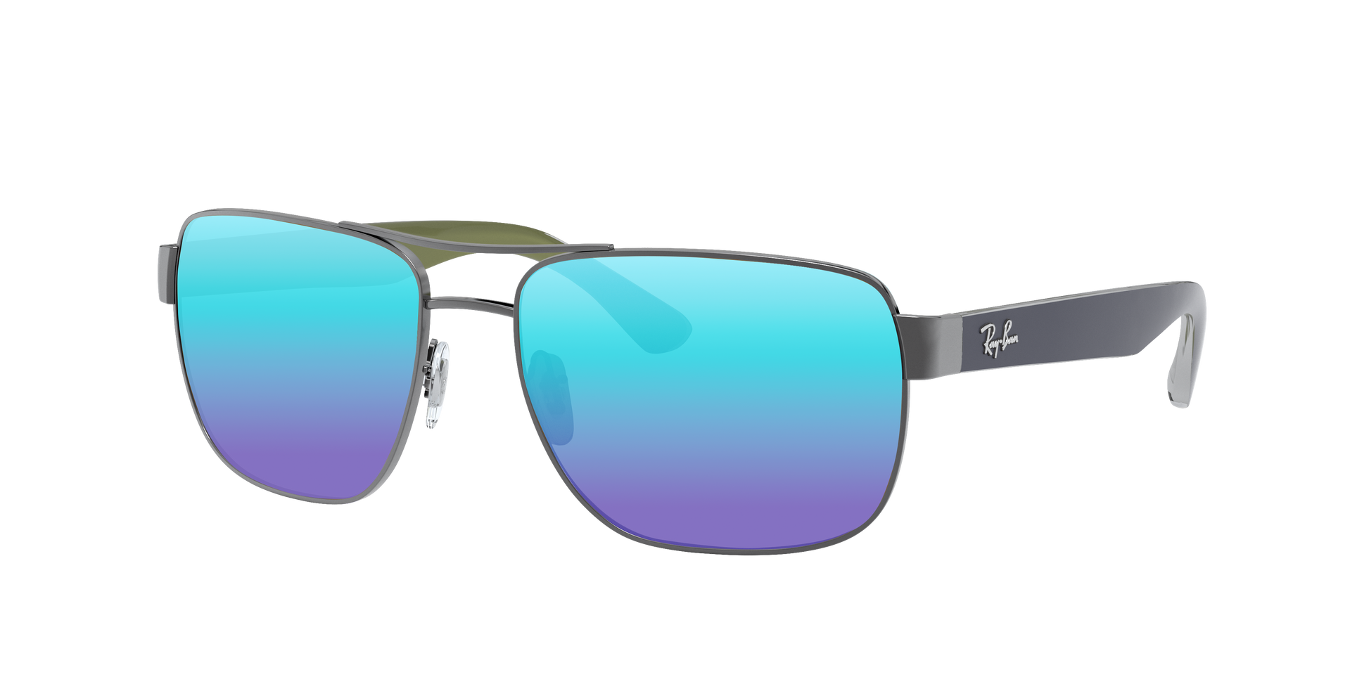 GUNMETAL, Blue-Mirrored, Sunberryrx