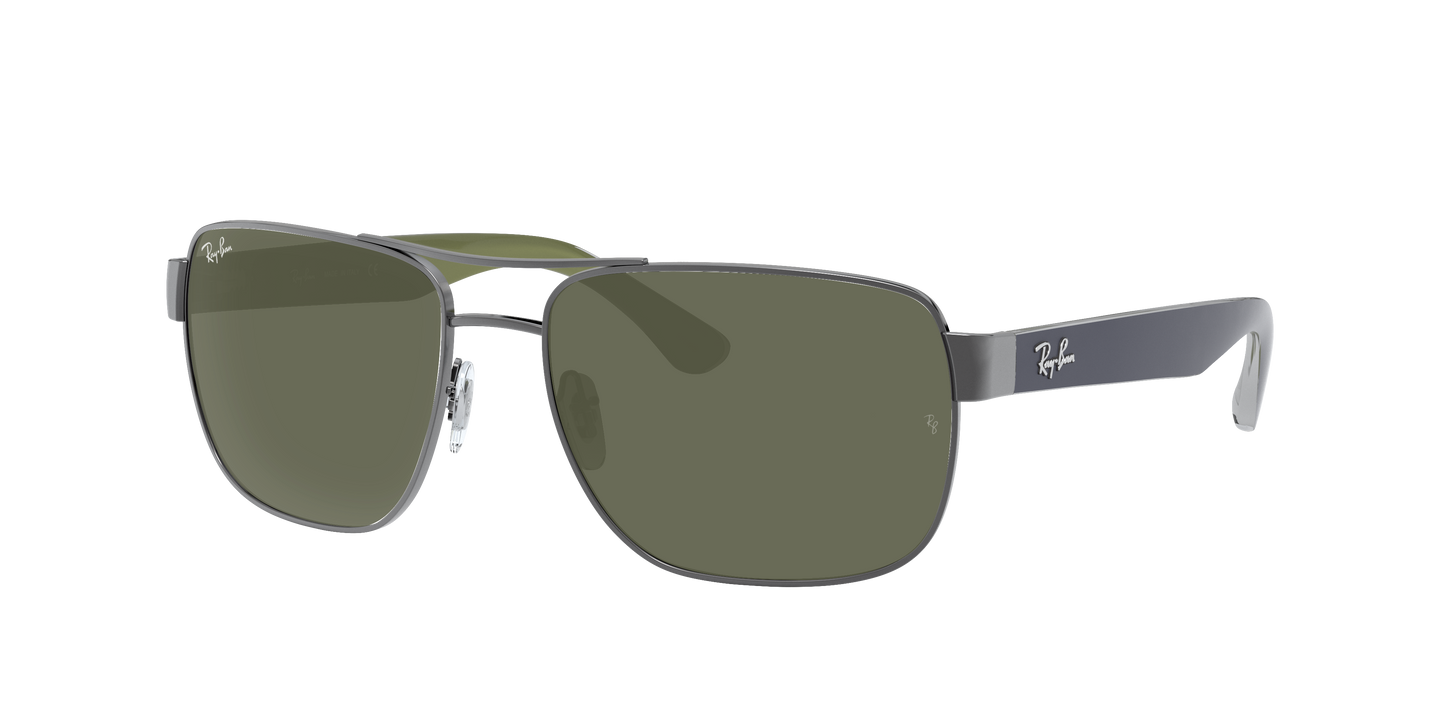 Gunmetal, Green, Rayban