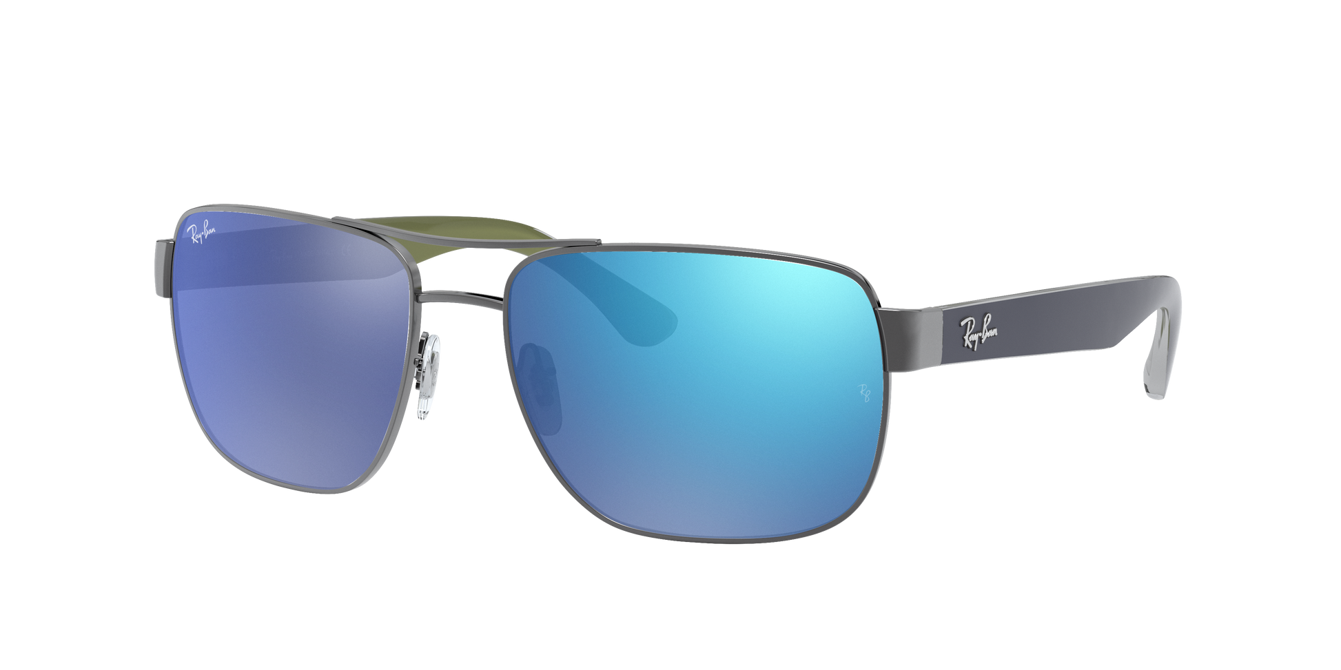 Gunmetal, Mirrored Blue-Polarized, Rayban
