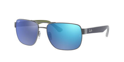 Gunmetal, Mirrored Blue-Polarized, Rayban