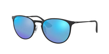 Black, Mirrored Blue-Polarized, Rayban