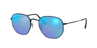 Black, Mirrored Blue-Polarized, Rayban
