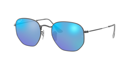 Gunmetal, Mirrored Blue-Polarized, Rayban