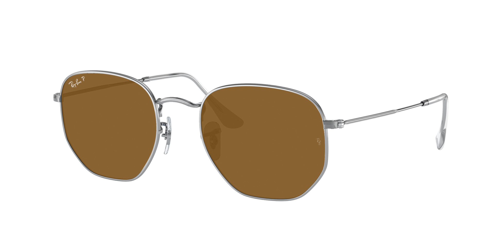 SILVER, Brown-Polarized, Rayban