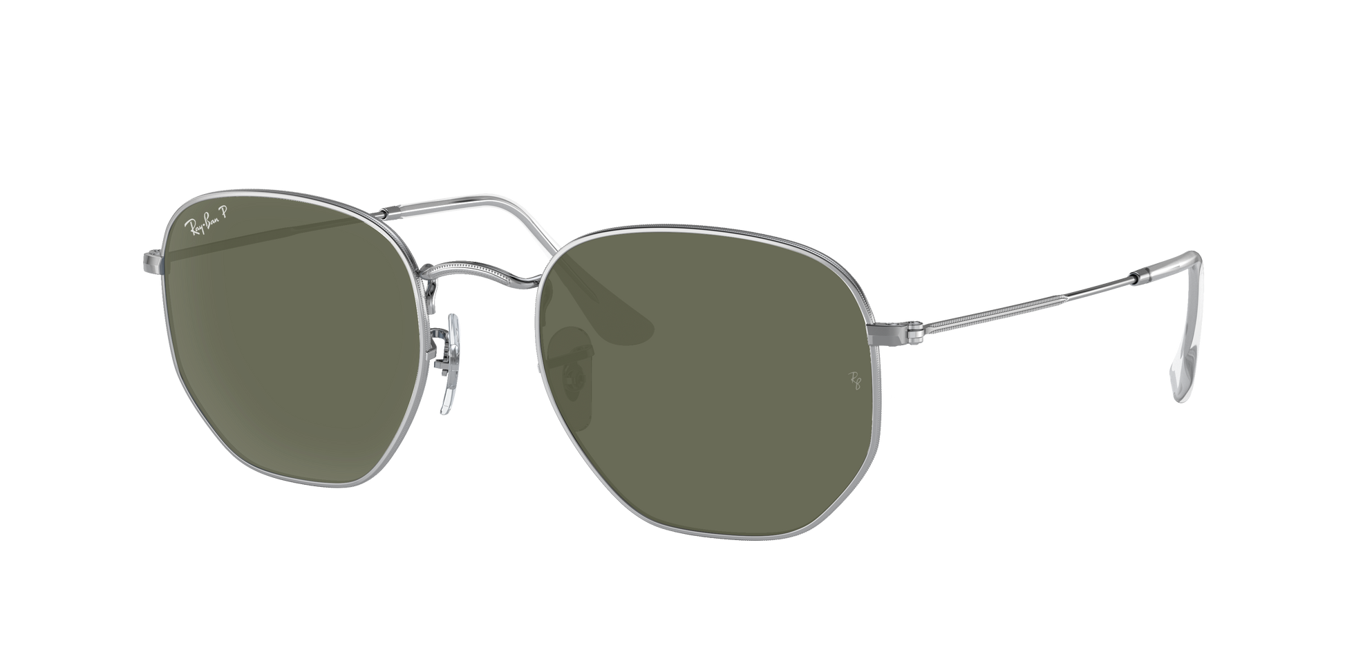 SILVER, Green-Polarized, Rayban