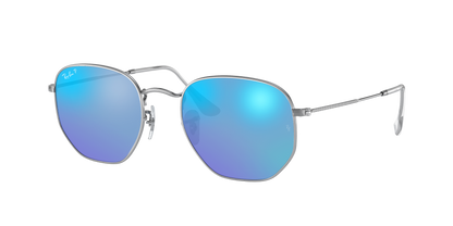 SILVER, Mirrored Blue-Polarized, Rayban