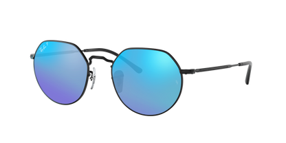 Black, Mirrored Blue-Polarized, Rayban