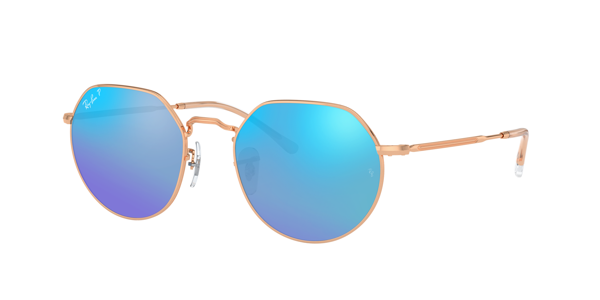 ROSEGOLD, Mirrored Blue-Polarized, Rayban