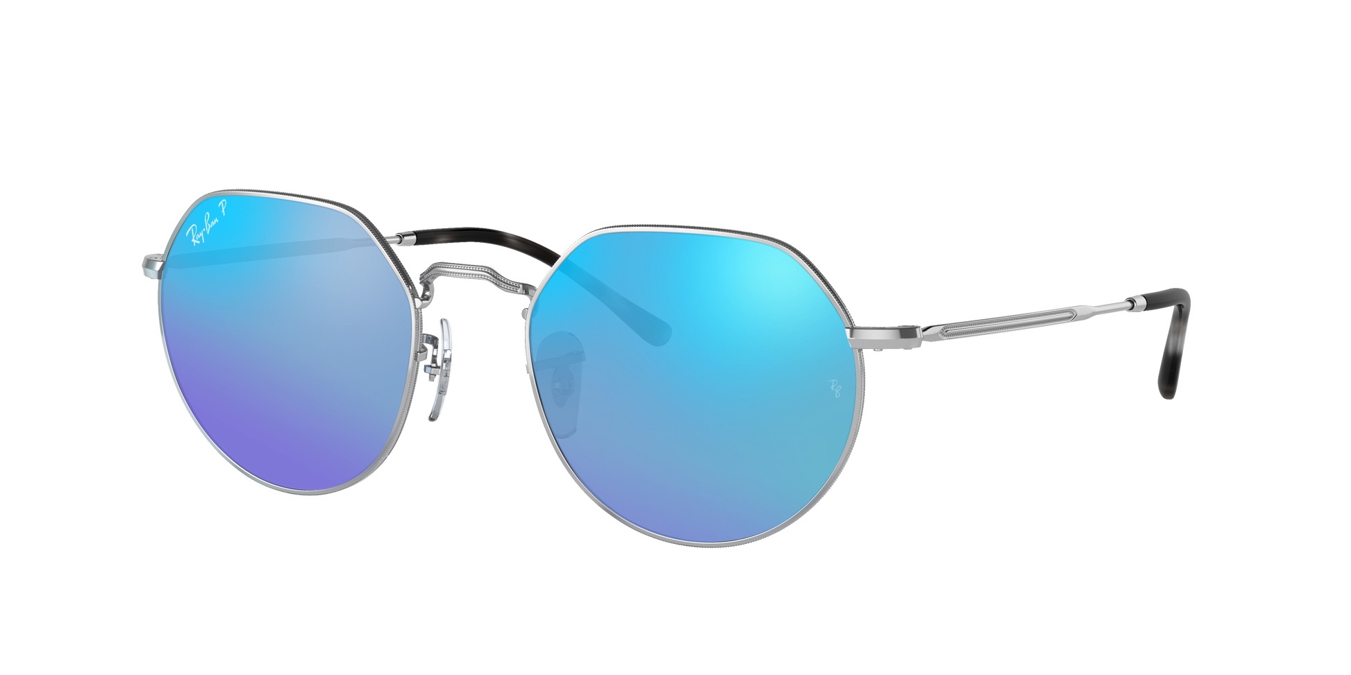 SILVER, Mirrored Blue-Polarized, Rayban