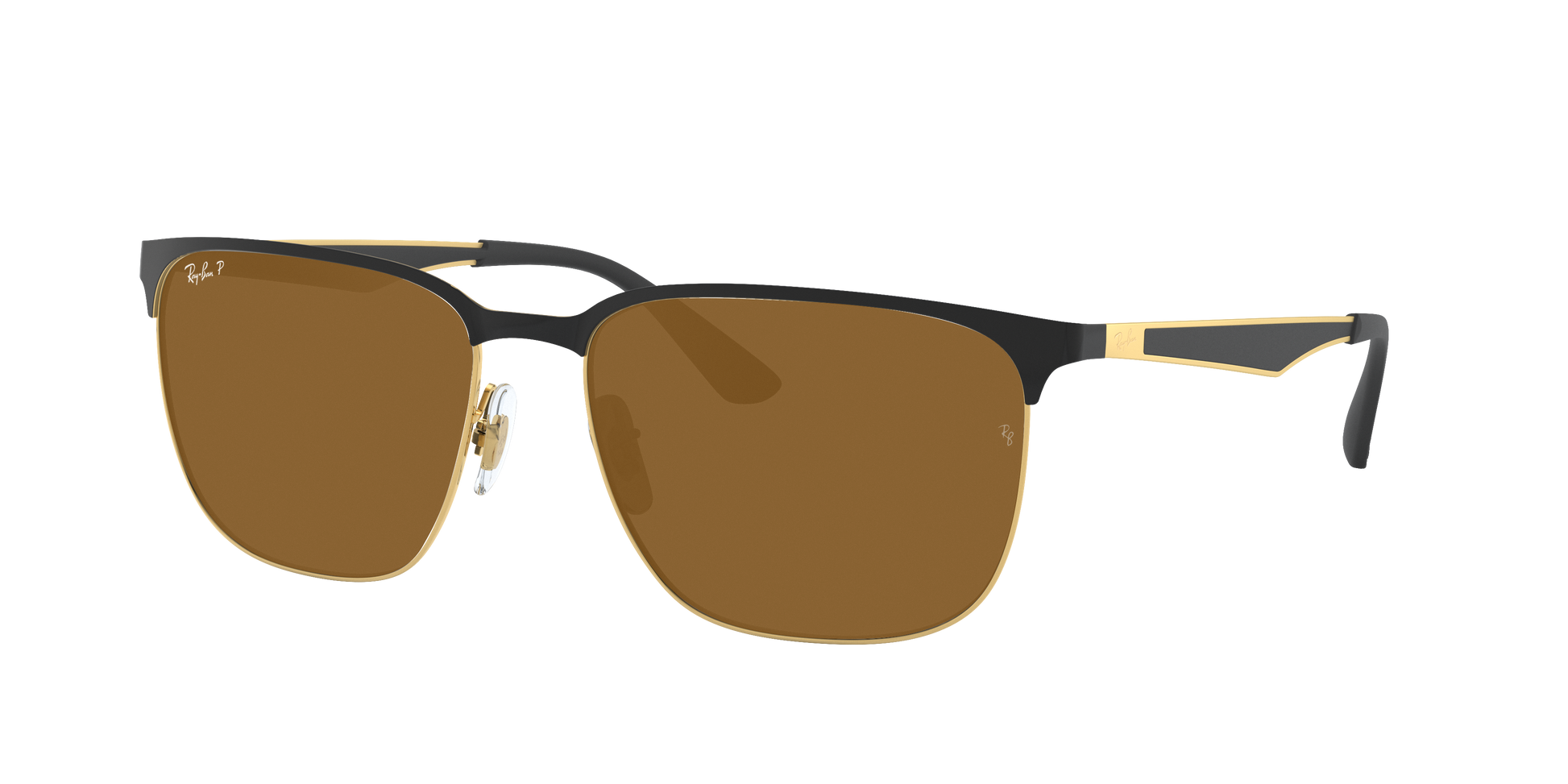 BLACK ON GOLD, Brown-Polarized, Rayban