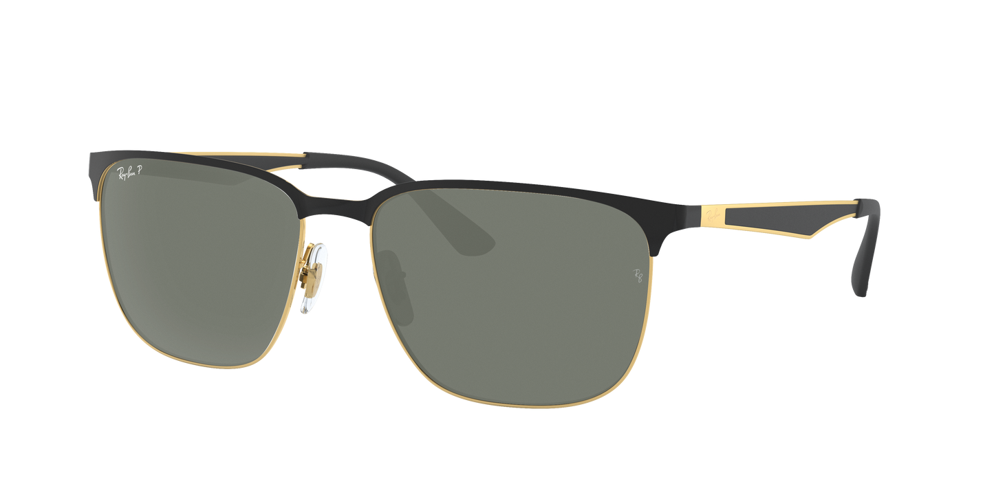 BLACK ON GOLD, Green-Polarized, Rayban