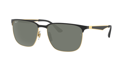 BLACK ON GOLD, Green-Polarized, Rayban