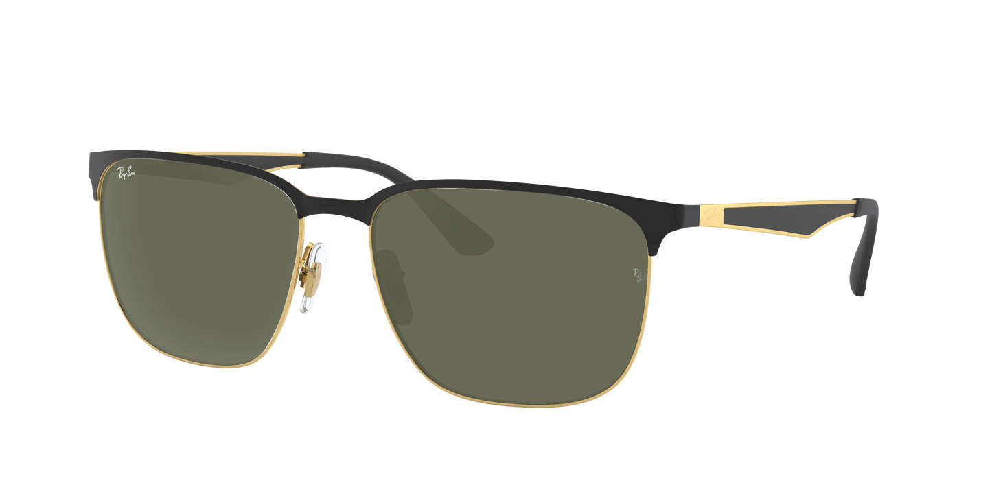 BLACK ON GOLD, Green, Rayban