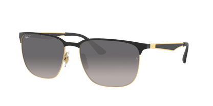 BLACK ON GOLD, Grey Gradient-Polarized, Rayban