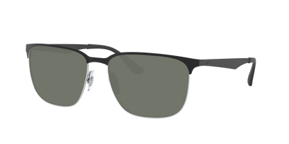 BLACK ON SILVER, Green-Polarized, Sunberryrx