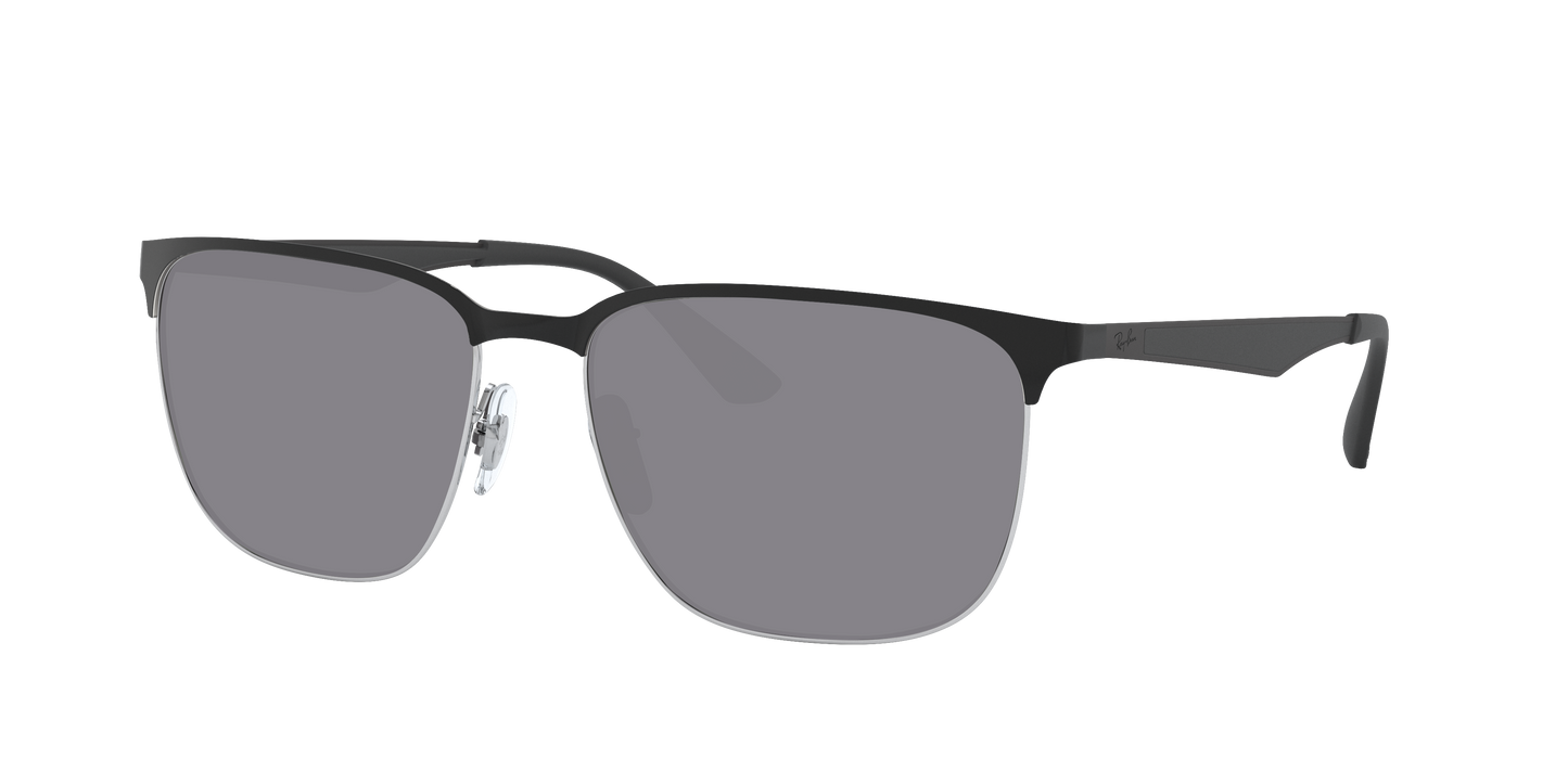 BLACK ON SILVER, Grey-Polarized, Sunberryrx