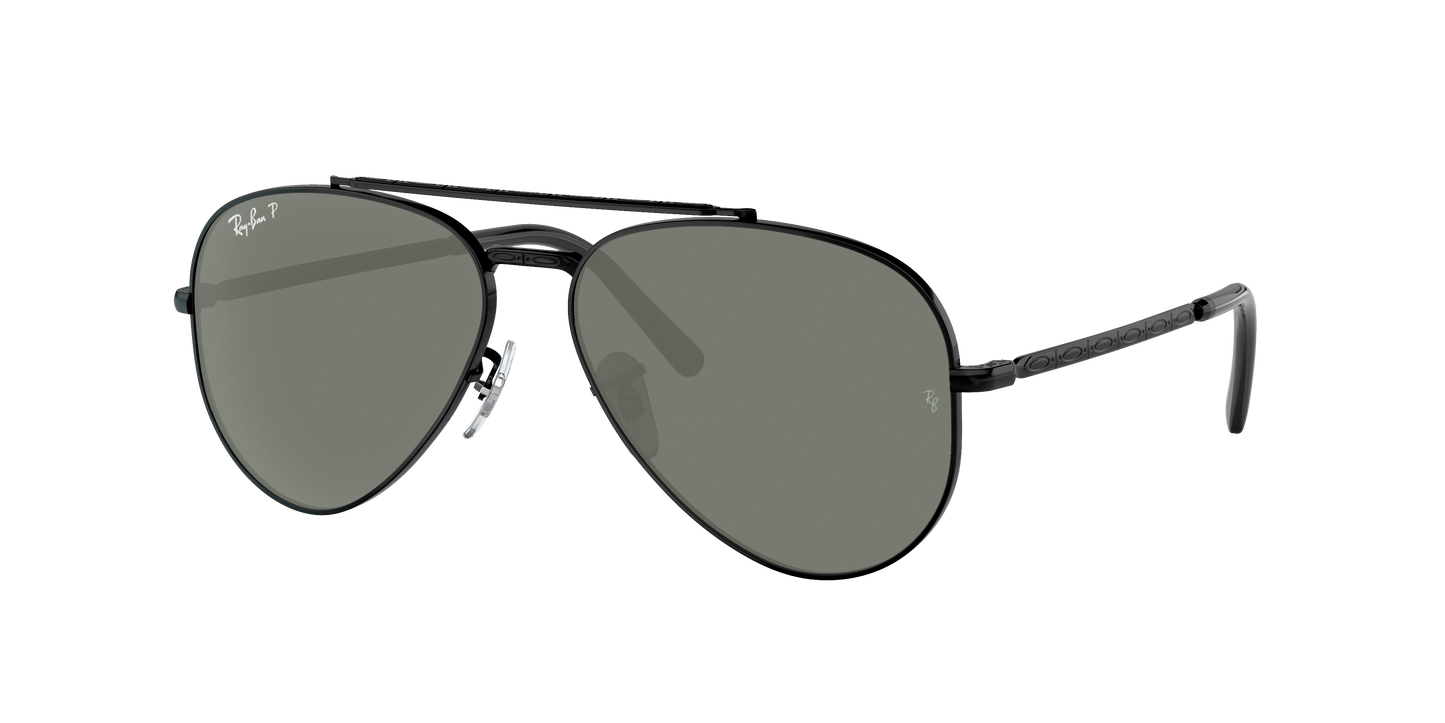Black, Green-Polarized, Rayban
