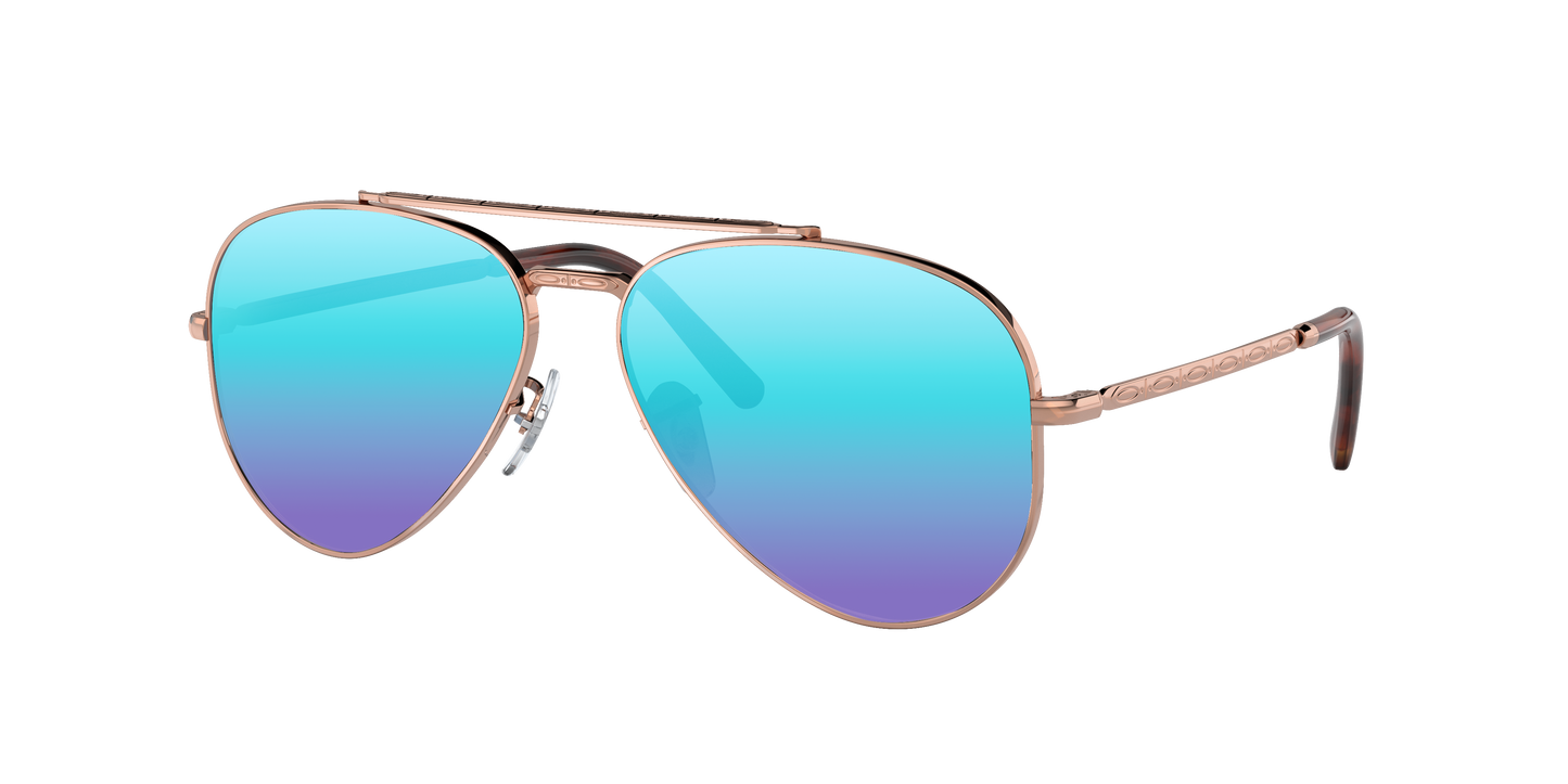 Rose Gold, Blue-Mirrored, Sunberryrx
