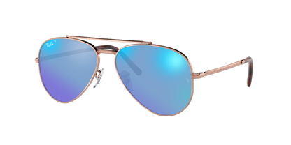 Rose Gold, Mirrored Blue-Polarized, Rayban