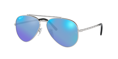 SILVER, Mirrored Blue-Polarized, Rayban
