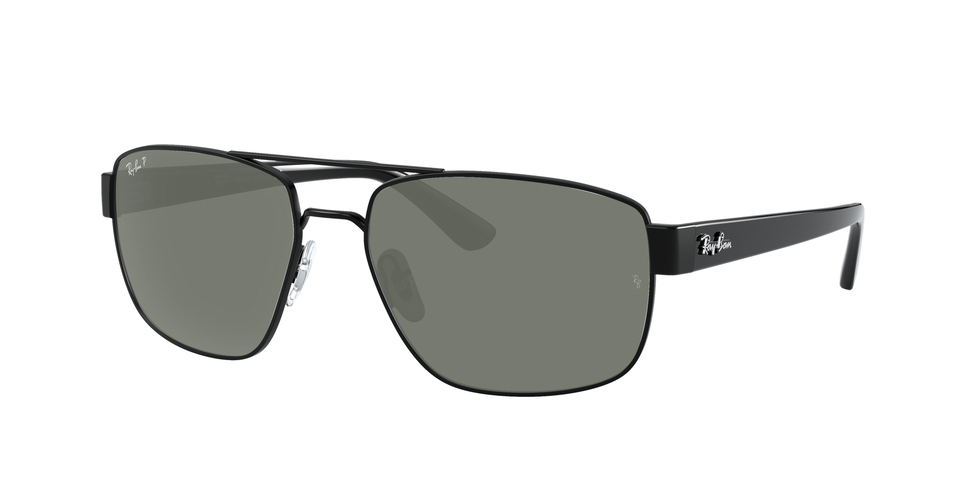 Black, Green-Polarized, Rayban