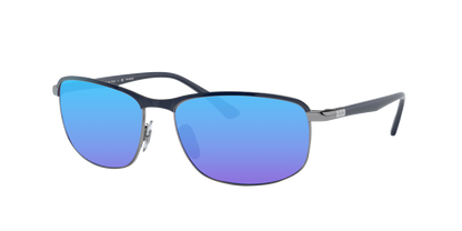 BLUE ON GUNMETAL, Blue-Mirrored, Sunberryrx