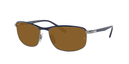 BLUE ON GUNMETAL, Brown-Polarized, Rayban
