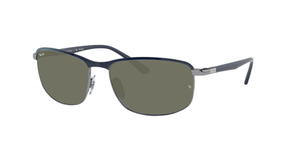 BLUE ON GUNMETAL, Green, Rayban