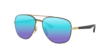 BLACK ON GOLD, Blue-Mirrored, Sunberryrx