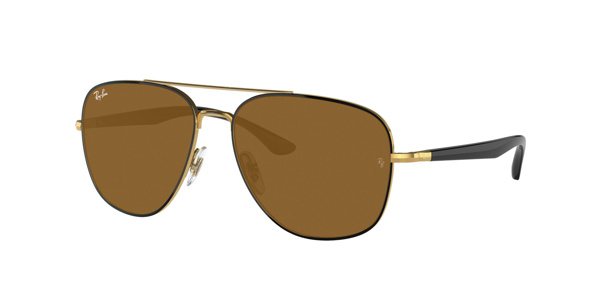 BLACK ON GOLD, Brown-Polarized, Rayban