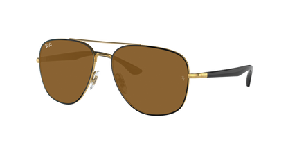 BLACK ON GOLD, Brown-Polarized, Rayban