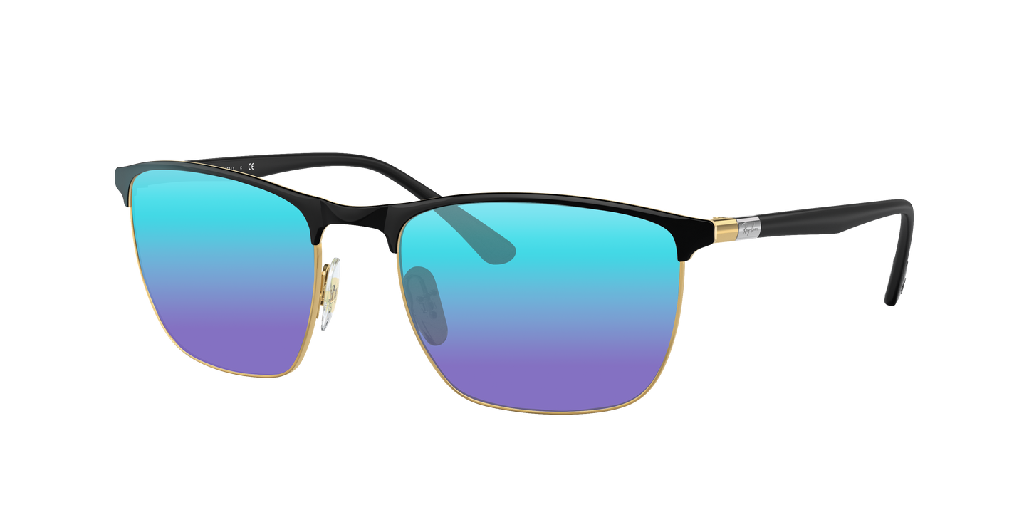 BLACK ON ARISTA, Blue-Mirrored, Sunberryrx