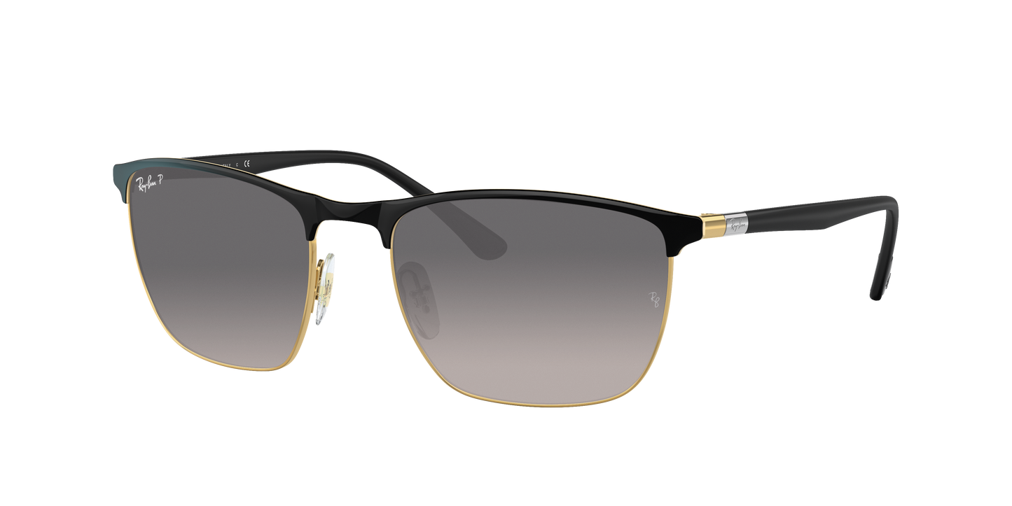 BLACK ON ARISTA, Grey Gradient-Polarized, Rayban