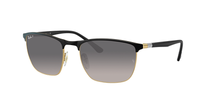 BLACK ON ARISTA, Grey Gradient-Polarized, Rayban