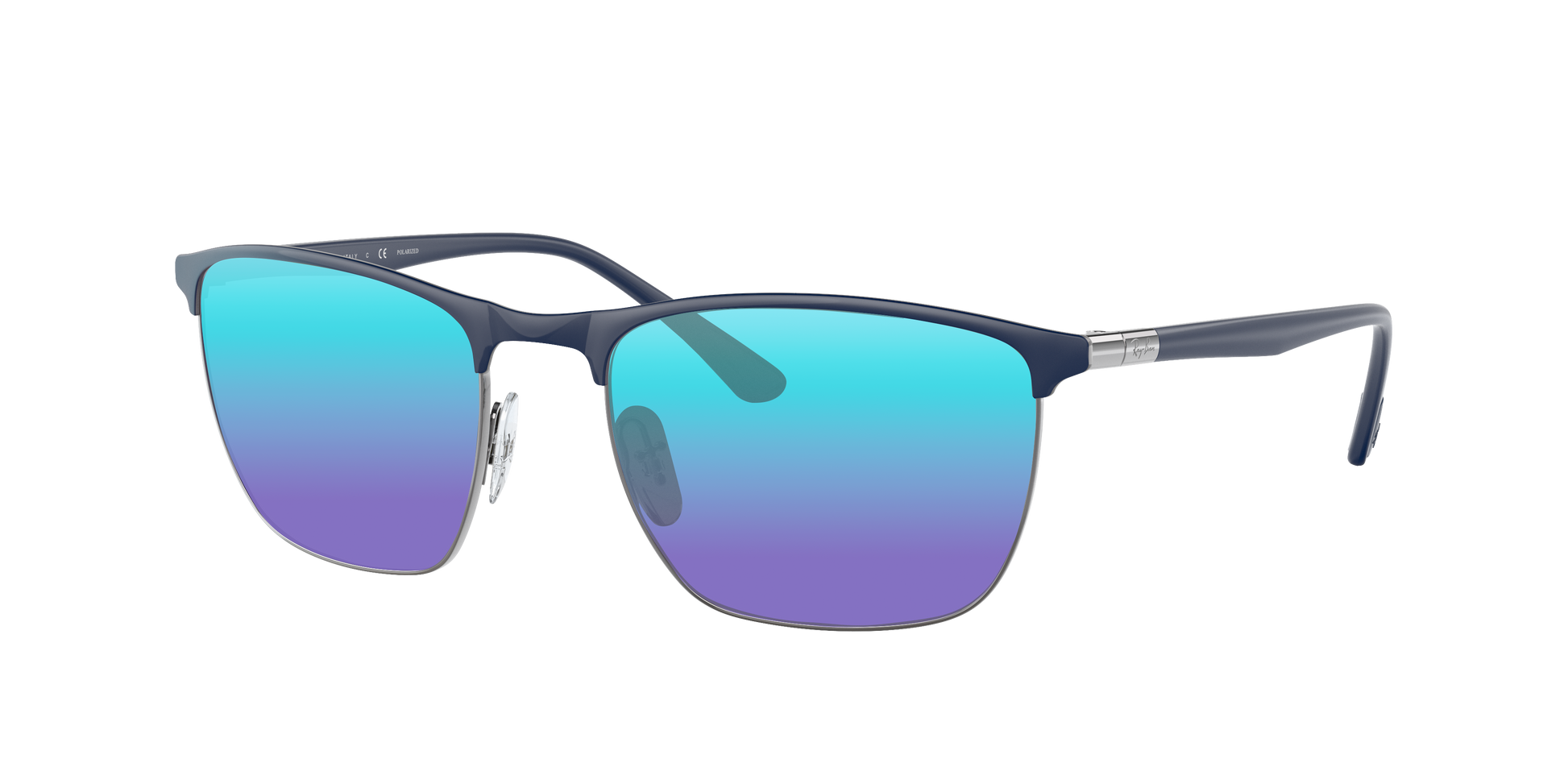 BLUE ON GUNMETAL, Blue-Mirrored, Sunberryrx