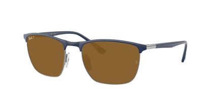 BLUE ON GUNMETAL, Brown-Polarized, Rayban